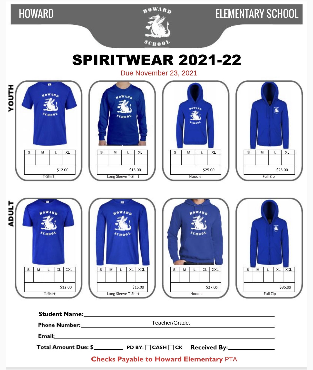 Spirit Wear Howard Elementary PTA